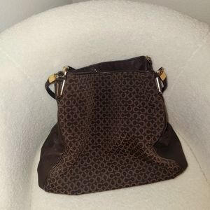 Coach leather and fabric